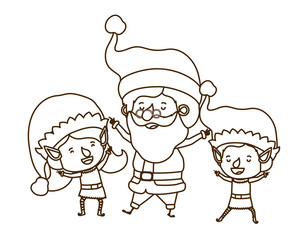 couple elf with santa claus avatar character