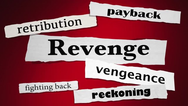 Revenge Newspaper Headlines Vengeance Retribution 3d Animation