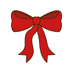 christmas bow isolated icon