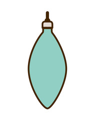 christmas ball with drop shape isolated icon