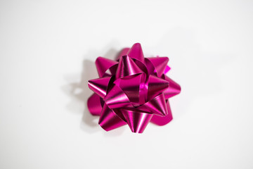 colorful ribbons bows on the white background