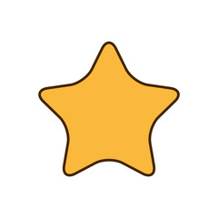 golden star isolated icon