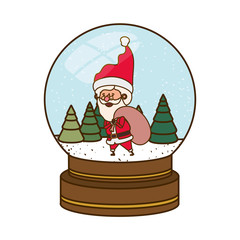 santa claus in crystal ball avatar character