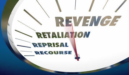 Revenge Speedometer Retaliation Reprisal 3d Illustration