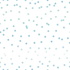 Tapeten Blue snow pastel confetti dots seamless pattern. Great for baby and nursery fabric, wallpaper, giftwrap, wedding invitations as well as Birthday projects. © Oksancia