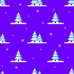 Obraz premium Winter seamless patter