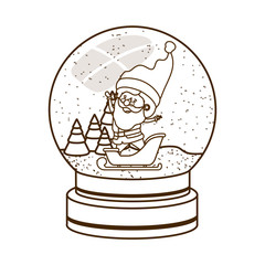 santa claus in crystal ball avatar character
