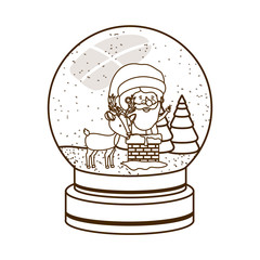 santa claus in crystal ball avatar character