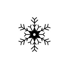 Obraz premium Snowflake icon. Christmas and winter theme. Simple outline illustration