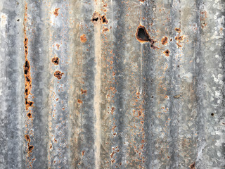 Rust on zinc sheet