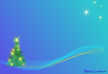 Fototapeta na wymiar Christmas card, abstract christmas tree