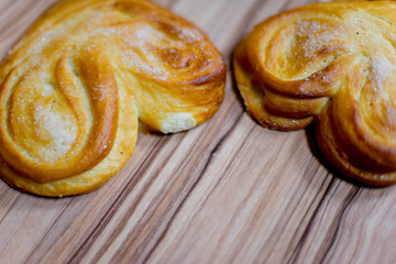 different kinds of pastry in a modern bakery