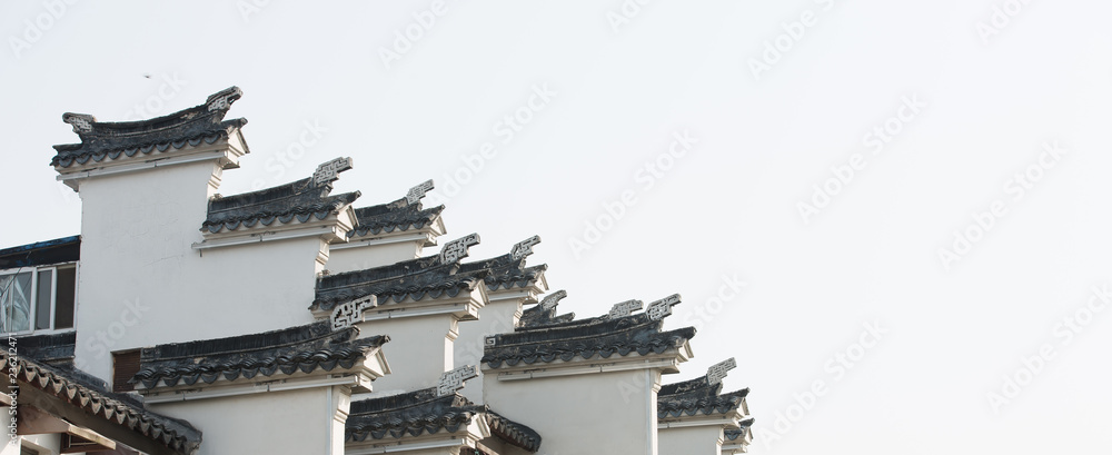 Wall mural Huizhou architecture in Ma Tau wall