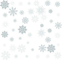 Fototapeta na wymiar Gray Scale Crystal of snow pattern