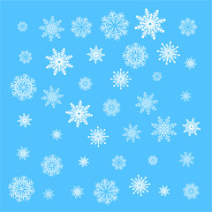 White Crystal of snow pattern