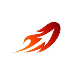 Comet Arrow Logo Design. Fire Launch With Arrow Shape Inside Business Logo Template