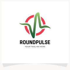 Round Pulse Logo Design Template