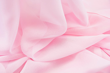 Texture chiffon fabric pink color for backgrounds