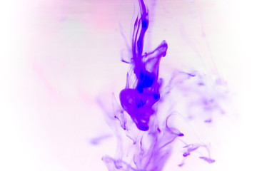 Fototapeta premium a drop of paint pouring in water