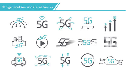 5G mobile networks concept icon