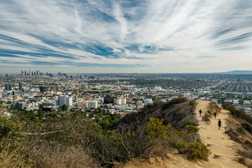 Los Angeles and Hollywood Hills, view from Runyon Canyon Park, Los Angeles, California, 11/27/2018