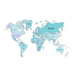 World map. Vector illustration.