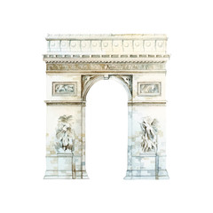 Fototapeta premium Arc de Triomphe in Paris vector