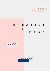Minimal Memphis creative ideas poster vector