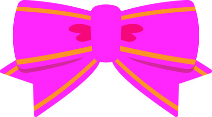 Pink ribbon shaped like a butterfly