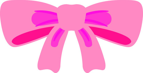 Pink ribbon shaped like a butterfly