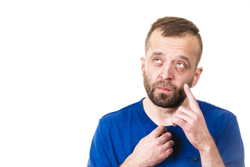 Confused man thinking