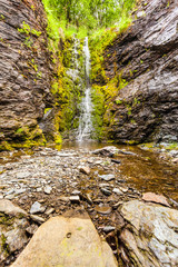 Little waterfall in mountains, Norway.