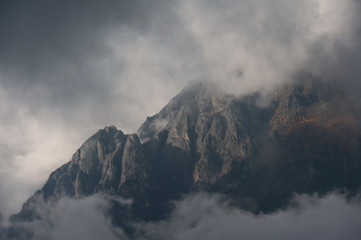High ice mountain in Nepal