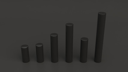 Black bar diagram on black background
