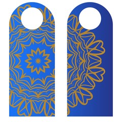 Label hanging tag collection. Design with floral mandala ornament. Vector illustration