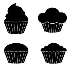 Muffin icon, logo on white background