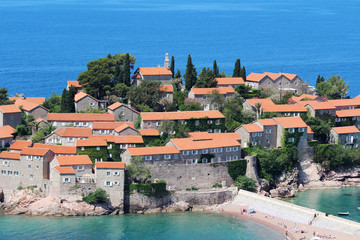 Fototapeta na wymiar Sveti Stefan Island, Montenegro 