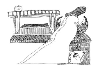 掘りごたつでみかん