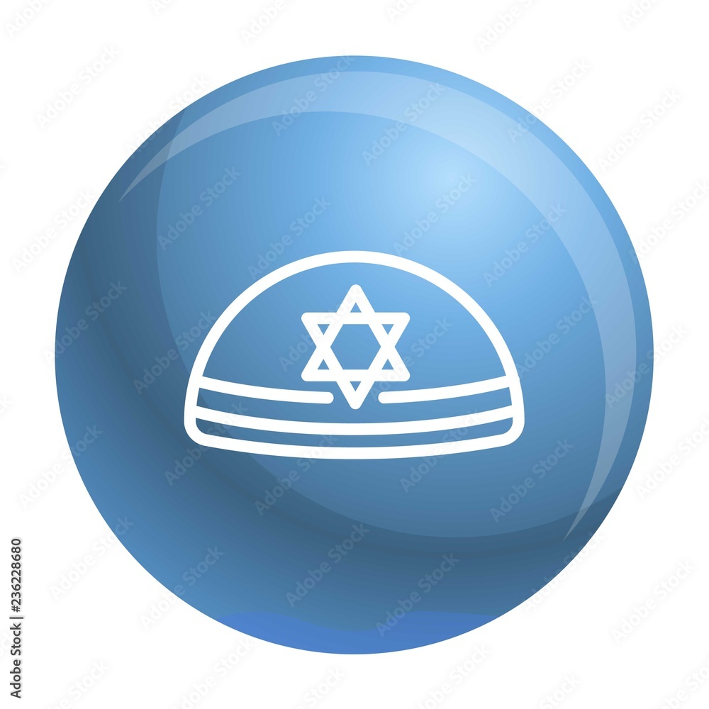 Poster kippah icon. outline kippah vector icon for web design isolated on white background
