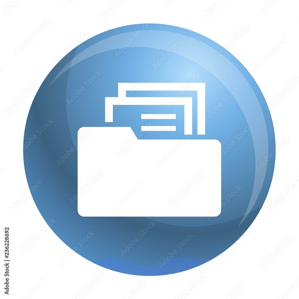 Poster file folder icon. simple illustration of file folder vector icon for web design isolated on white ba