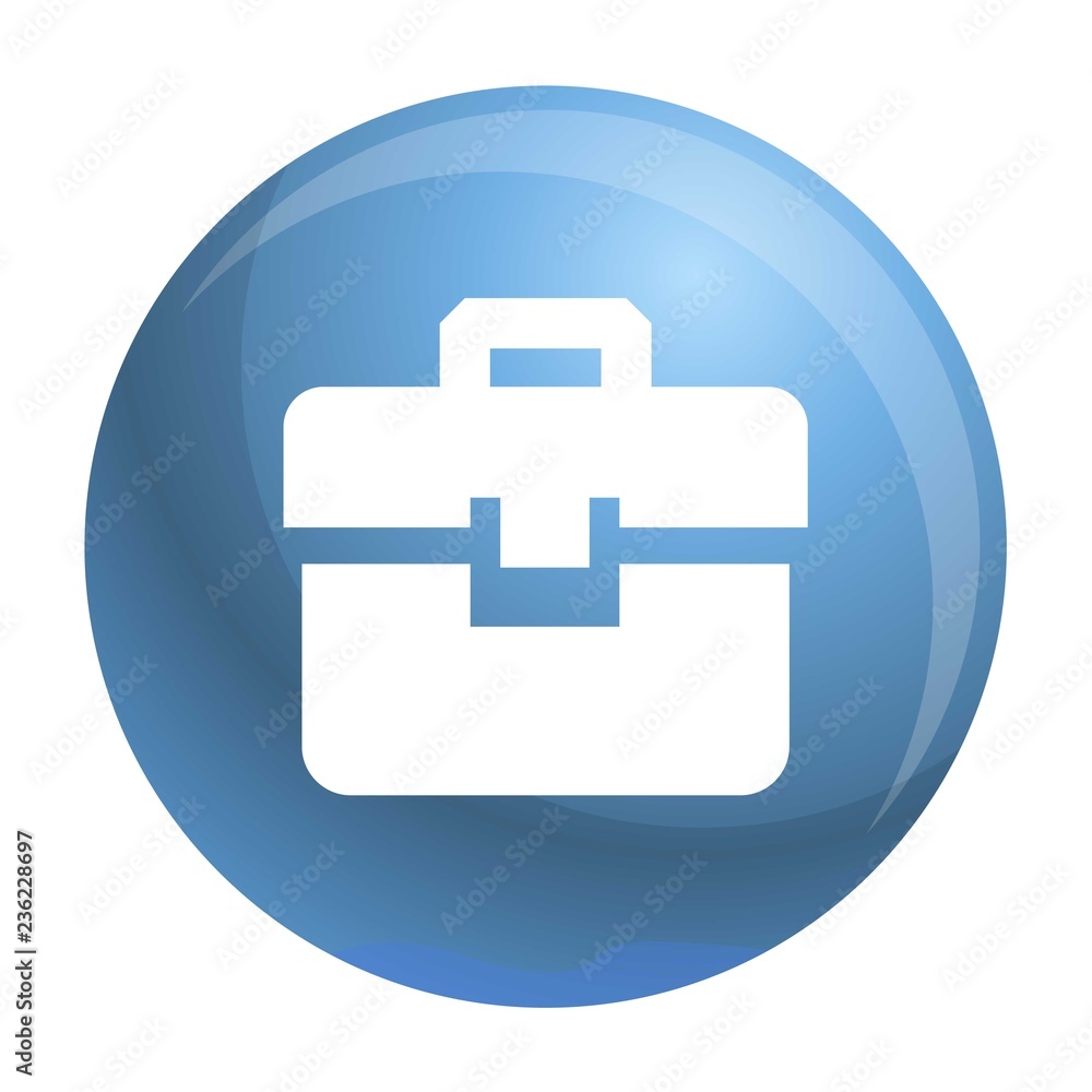Poster suitcase icon. simple illustration of suitcase vector icon for web design isolated on white backgrou