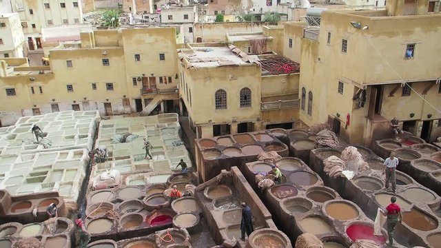 Chouara Tannery, one of the three leather tanneries is the largest tannery in the city of Fez, Morocco and is located in the Fes el Bali, the oldest medina quarter of the city. 