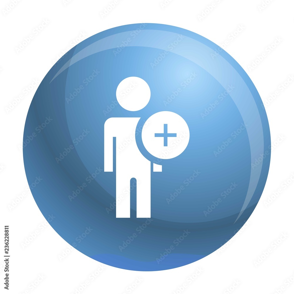 Poster add friend icon. simple illustration of add friend vector icon for web design isolated on white back