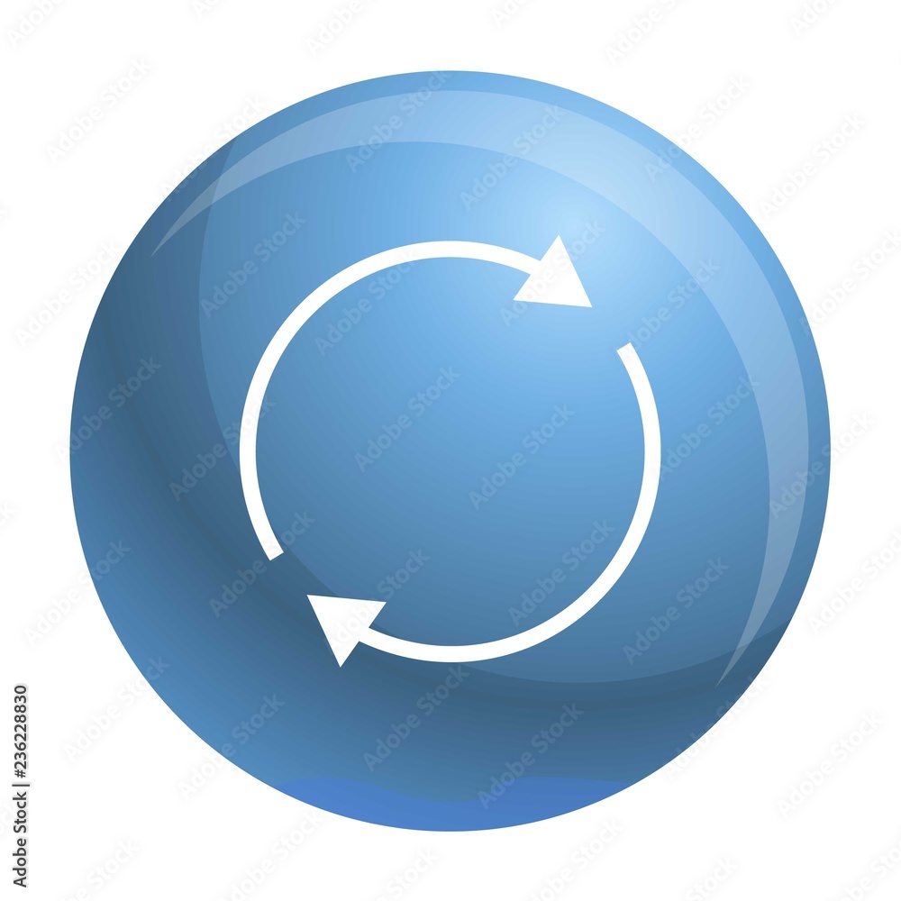 Poster round circle arrow icon. simple illustration of round circle arrow vector icon for web design isolat