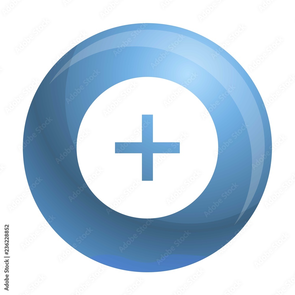 Poster circle plus icon. simple illustration of circle plus vector icon for web design isolated on white ba