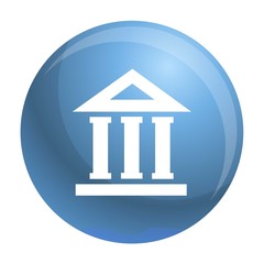 Bank building icon. Simple illustration of bank building vector icon for web design isolated on white background