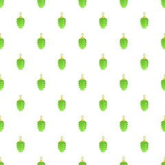 Fototapeta na wymiar Green toy fir tree pattern seamless vector repeat for any web design