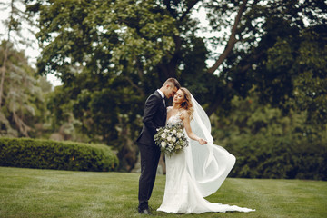 Elegant wedding couple