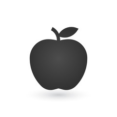 Apple Icon in trendy flat style isolated on white background. Apple symbol for your web site design Apple Icon logo, app, UI.