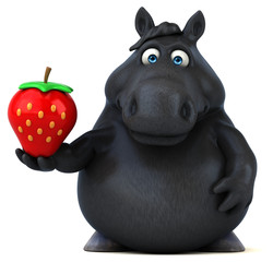 Naklejka premium Fun horse - 3D Illustration